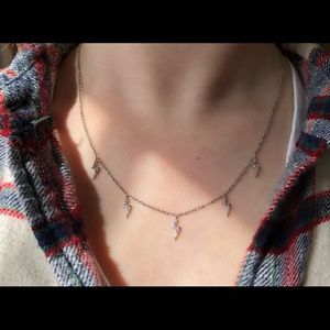 Sterling Silver Lightning Bolt Necklace